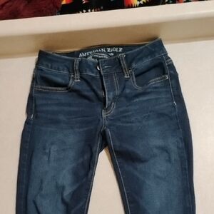American Eagle Outfitters Women's Dark Blue Skinny Jeans